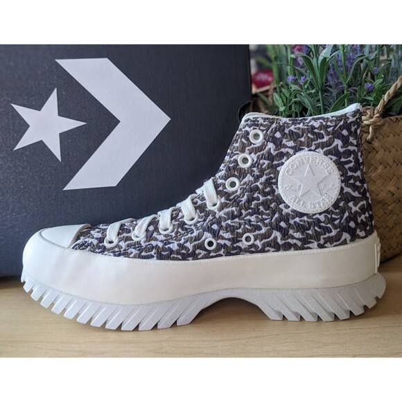 NIB Converse CTAS Desert Camo Lugged 2.0 Jacquard Platform High Top Shoes W9 M7 - Picture 4 of 12
